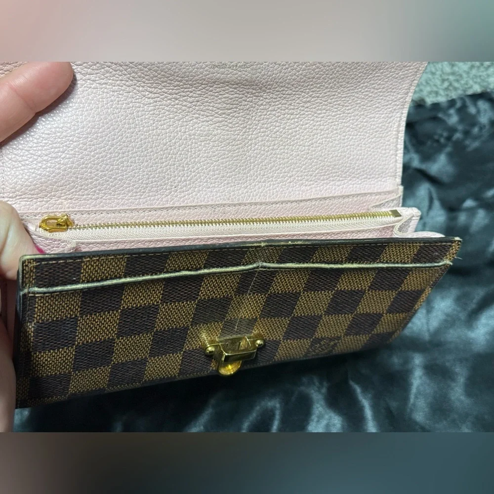 Louis Vuitton Portefeuille Clapton Long Wallet in Damier Ebene canvas